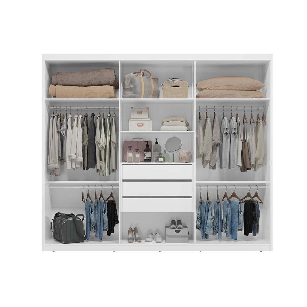 Guarda Roupa Casal 6 Portas E 3 Gavetas Sumatra Amêndola Touch - Demóbile - 4