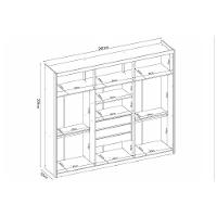 Guarda Roupa Casal 6 Portas E 3 Gavetas Sumatra Amêndola Touch - Demóbile - 3