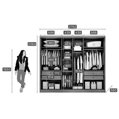 Guarda Roupa Casal Robust-Livorno 6 Portas de Bater 4 Gavetas Neve MDF