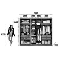 Guarda Roupa Casal 6 Portas (2 C/ Espelho) E 4 Gavetas Robust/livorno Neve - Novo Horizonte