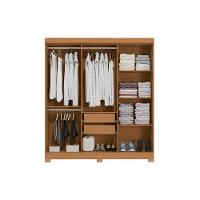 Guarda Roupa Casal 6 Portas E 2 Gavetas C/ Pés Cb01r590 Canela/off White - Kappesberg - 3