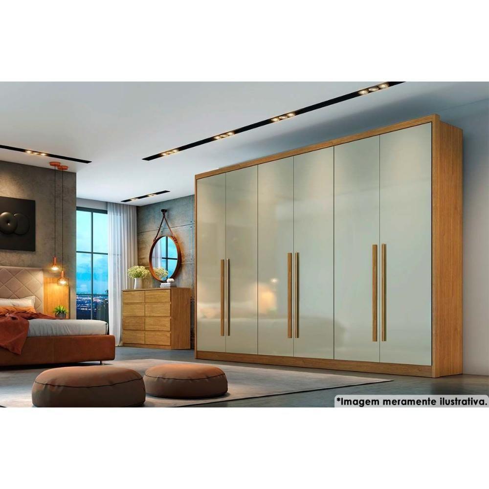 Guarda Roupa Casal 6 Portas E 4 Gavetas Robust/livorno Plus Cumaru/fendi 25 - Novo Horizonte - 6