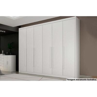 Guarda Roupa Casal 6 Portas E 6 Gavetas Bragaça/coimbra Neve - Novo Horizonte