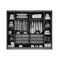 Guarda Roupa Casal 6 Portas E 6 Gavetas Bragaça/coimbra Neve - Novo Horizonte - 3