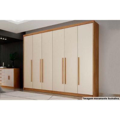 Guarda Roupa Casal 6 Portas E 6 Gavetas Bragaça/coimbra Cumaru/fendi 25 - Novo Horizonte