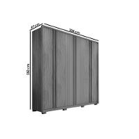 Guarda Roupa Casal 6 Portas E 4 Gavetas Mozart Freijo/off White - Caemmun - 2