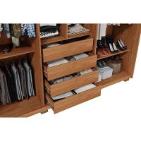 Guarda Roupa Casal 6 Portas E 4 Gavetas Mozart Freijo/off White - Caemmun - 3