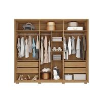 Guarda Roupa Casal 6 Portas E 4 Gavetas C/ Vidro Reflecta Centurium Buriti/fendi - Caemmun - 3