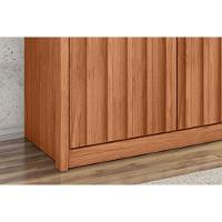 Guarda Roupa Casal 6 Portas E 4 Gavetas C/ Vidro Reflecta Centurium Buriti/fendi - Caemmun