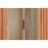 Guarda Roupa Casal 6 Portas E 4 Gavetas C/ Vidro Reflecta Centurium Buriti/fendi - Caemmun - 5