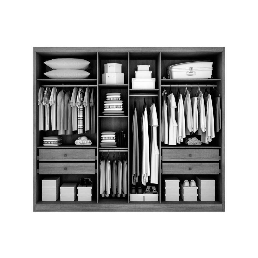 Guarda Roupa Casal 6 Portas E 4 Gavetas Robust/livorno Cumaru/fendi 25 - Novo Horizonte - 3
