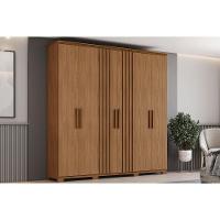 Guarda Roupa Casal 6 Portas E 4 Gavetas C/ Pés ávila Nature - Henn - 1