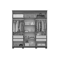 Guarda Roupa Casal 6 Portas E 4 Gavetas C/ Pés ávila Nature - Henn