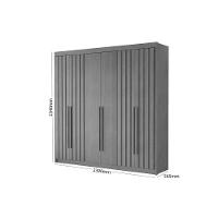 Guarda Roupa Casal 6 Portas (4 Ripadas) E 6 Gavetas Portugal Cinamomo - Conquista