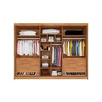 Guarda Roupa Casal 6 Portas Ripadas (2 C/ Espelho) E 6 Gavetas Potente Peroba - Europa - 4