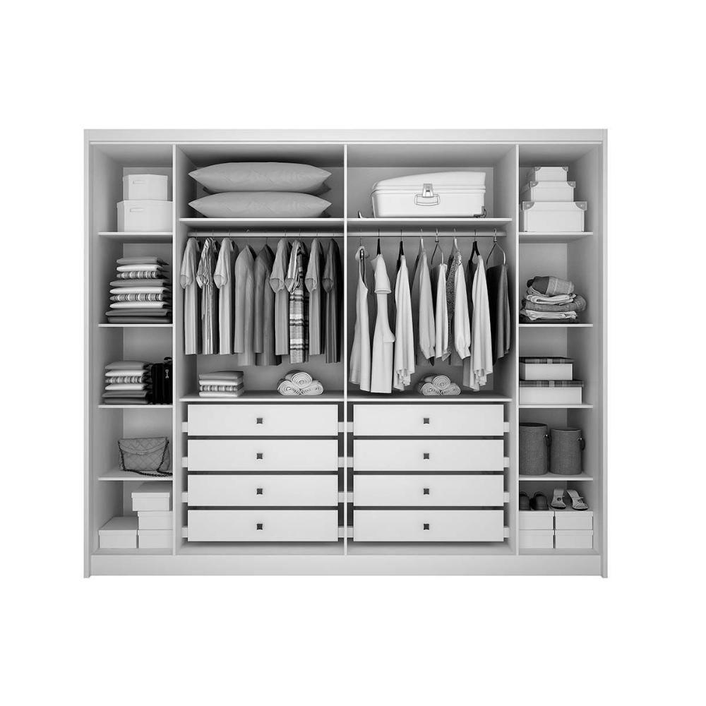 Guarda Roupa Casal 6 Portas E 8 Gavetas Bragaça/coimbra Cumaru/fendi 25 - Novo Horizonte - 3