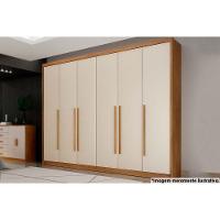 Guarda Roupa Casal 6 Portas E 8 Gavetas Bragaça/coimbra Cumaru/fendi 25 - Novo Horizonte - 1