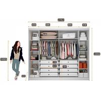 Guarda Roupa Casal 6 Portas E 8 Gavetas Bragaça/coimbra Cumaru/fendi 25 - Novo Horizonte - 2