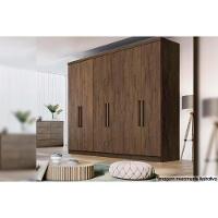Guarda Roupa Casal 6 Portas E 8 Gavetas New Vértice/messina Cumaru/fendi 25 - Novo Horizonte - 4