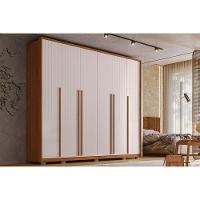 Guarda Roupa Casal 6 Portas E 6 Gavetas Quintus Freijo/off White - Caemmun - 1