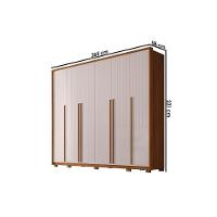 Guarda Roupa Casal 6 Portas E 6 Gavetas Quintus Freijo/off White - Caemmun - 2