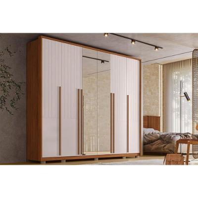 Guarda Roupa Casal Quintus Lux Freijo 6 Portas de Bater 6 Gavetas Off White Caemmun