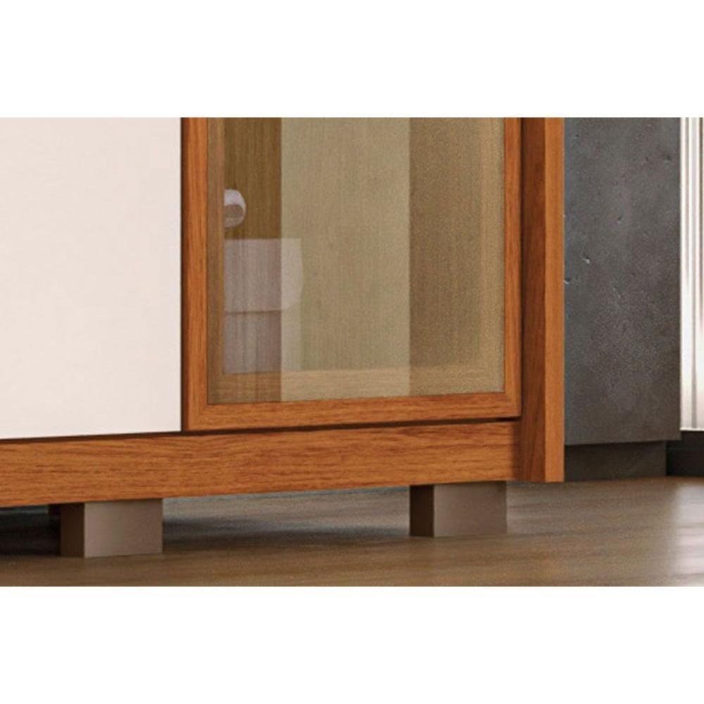 Guarda Roupa Casal 6 Portas E 6 Gavetas C/ Vidro Reflecta Octavius Freijo/off White - Caemmun - 5