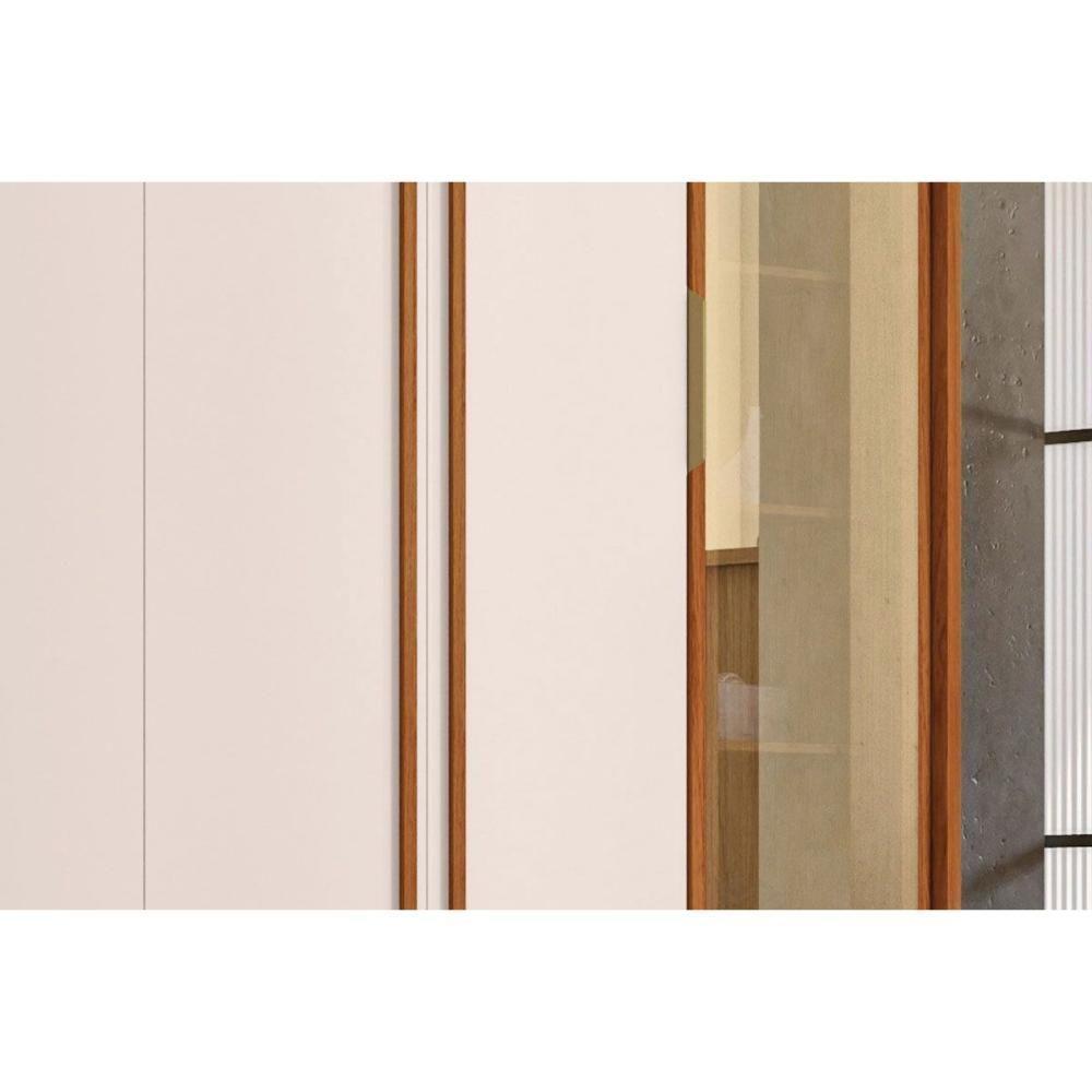 Guarda Roupa Casal 6 Portas E 6 Gavetas C/ Vidro Reflecta Octavius Freijo/off White - Caemmun - 6