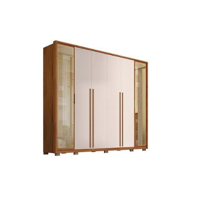 Guarda Roupa Casal Octavius 6 Portas de Bater 6 Gavetas Freijó-Off White MDF Caemmun