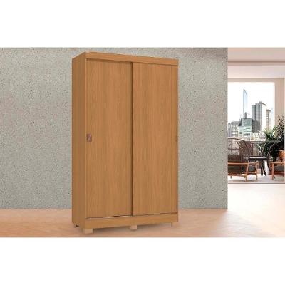 Guarda Roupa Solteiro CB02R588 2 Portas de Correr 2 Gavetas Canela MDP Kappesberg