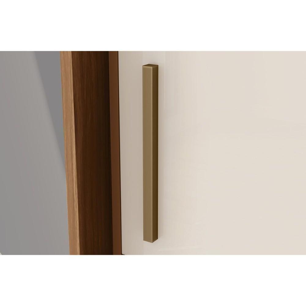 Guarda Roupa Solteiro 2 Portas De Correr (1 C/ Espelho) E 3 Gavetas C/ Pés Talles Nature/off White - Henn - 5