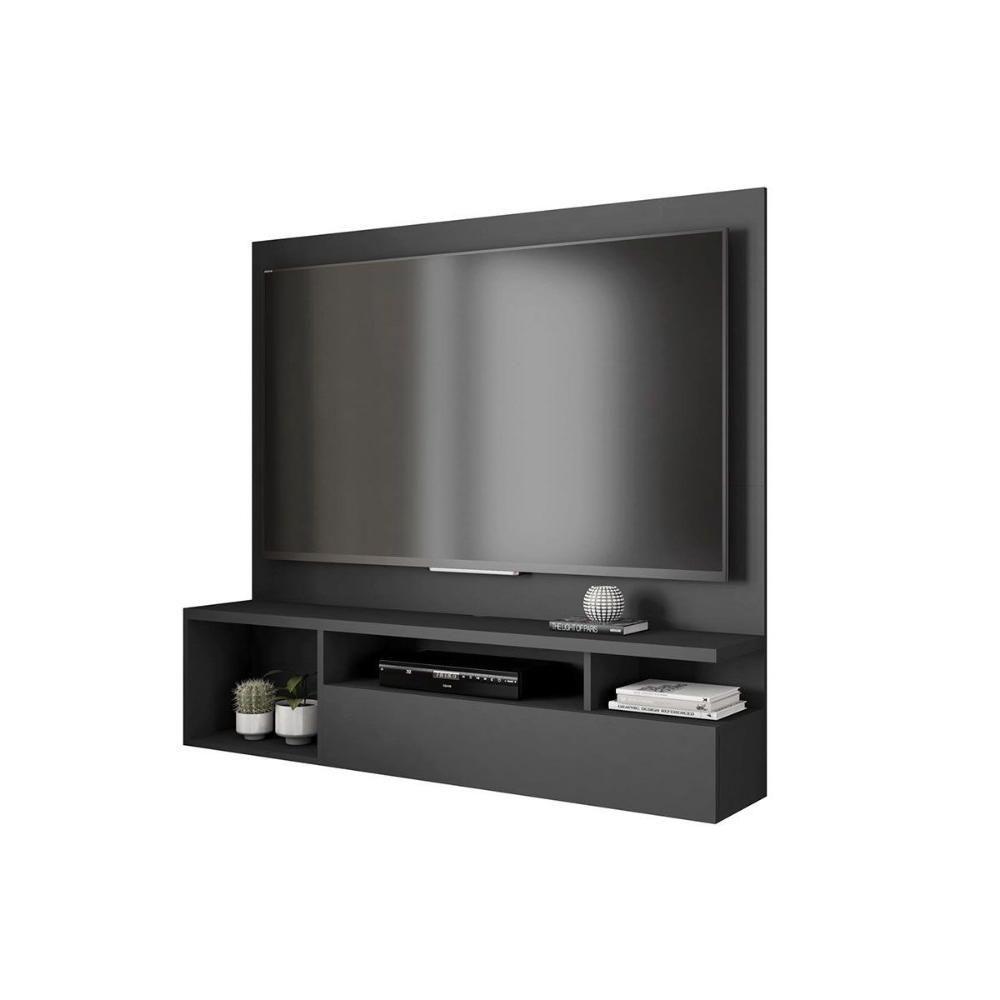 Home P/ Tv Até 55 Pol Brasil C/ Nichos 136x122cm Buriti/off White - Caemmun - 4