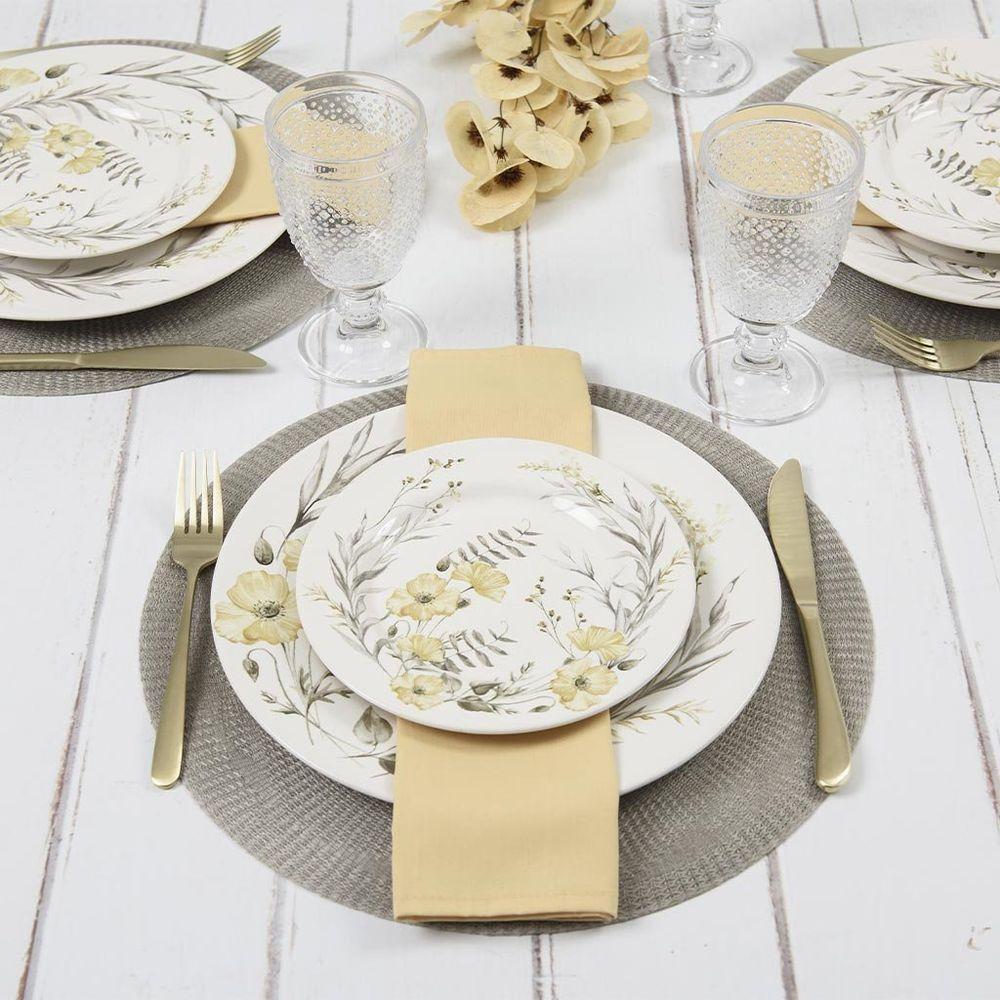 Guardanapo Copa E Cia 4 Peças Home 45x45cm Liso Sunshine - 2