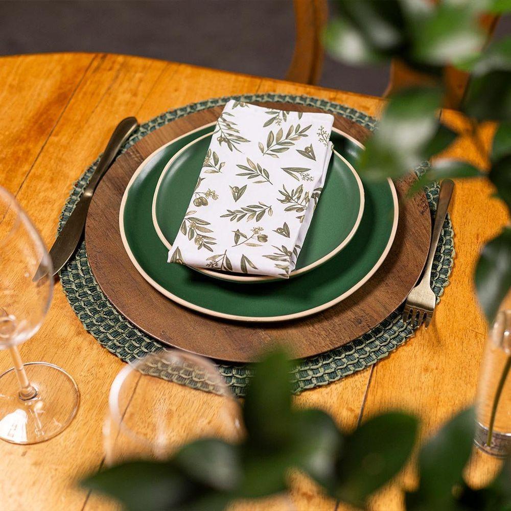 Guardanapo Copa E Cia 4 Peças Home 45x45cm Estampado Azeitonas - 2