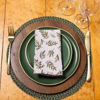 Guardanapo Copa E Cia 4 Peças Home 45x45cm Estampado Azeitonas - 4