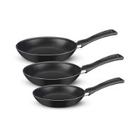 Kit Frigideira Antiaderentes Rochedo Basic Com 3 Peças Preto - 1