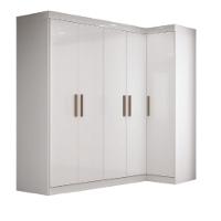Quarto Modulado De Canto Madrid Com 5 Portas E 2 Gavetas Maxel - 1