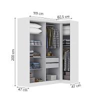 Quarto Modulado De Canto Madrid Com 5 Portas E 2 Gavetas Maxel - 3