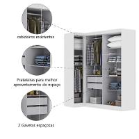 Quarto Modulado De Canto Madrid Com 5 Portas E 2 Gavetas Maxel