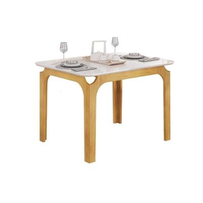 Mesa De Sala Jantar Marina C/ Tampo Madeirado C/ Vidro Curvo 120x80cm Cedro/off White - Dj Móveis