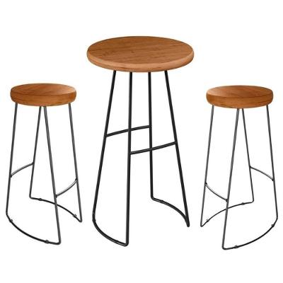 Mesa Bistrô Com 2 Banquetas Decorativas York Peroba Preto