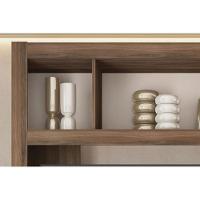 Rack Bancada C/ Painel P/ Tv Até 65 Pol Cinne Ripado Pés 160x203cm Lamina Mel/cacao - Caemmun - 7