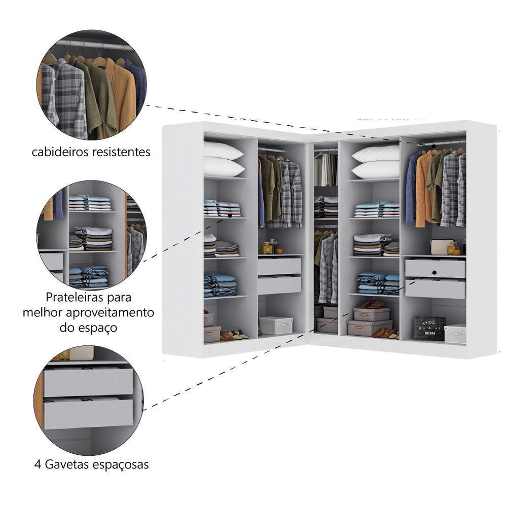 Quarto Modulado De Canto Madrid Com 9 Portas Maxel - 4