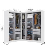 Quarto Modulado De Canto Madrid Com 9 Portas Maxel - 3
