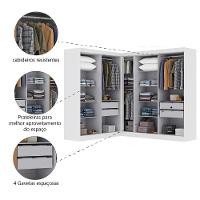 Quarto Modulado De Canto Madrid Com 9 Portas Maxel