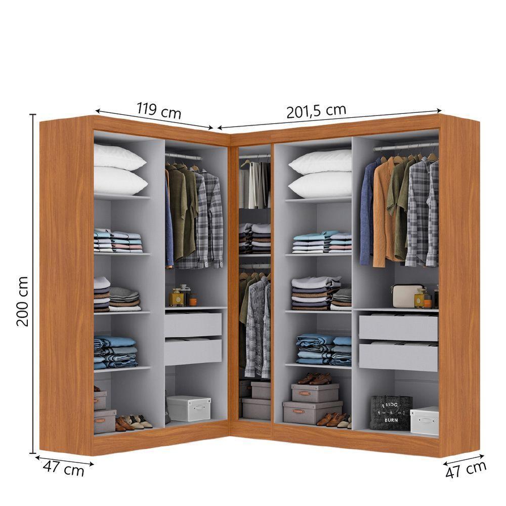 Quarto Modulado De Canto Madrid Com 9 Portas Maxel - 3