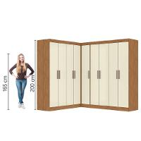 Quarto Modulado De Canto Madrid Com 9 Portas Maxel - 5