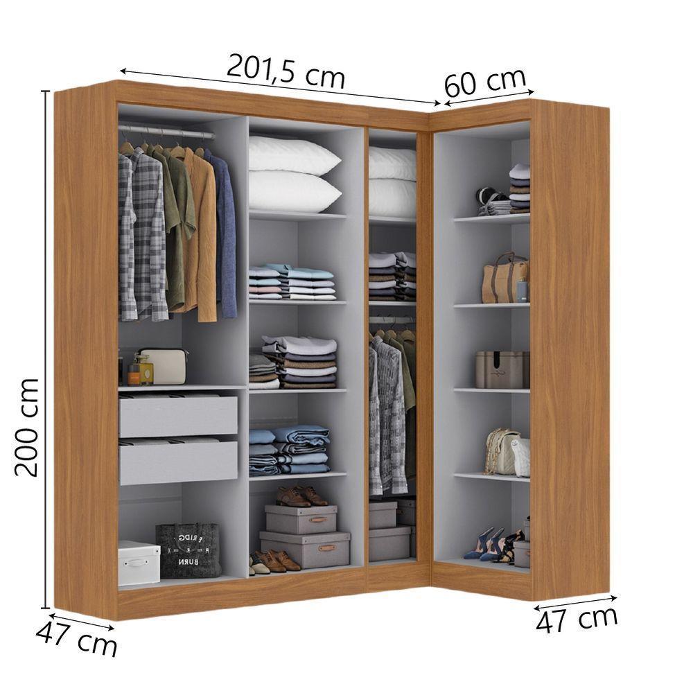 Quarto Modulado De Canto Madrid Com 7 Portas Maxel - 3