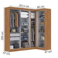 Quarto Modulado De Canto Madrid Com 7 Portas Maxel - 3