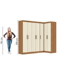 Quarto Modulado De Canto Madrid Com 7 Portas Maxel - 5